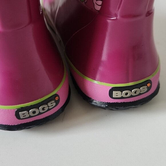 BOGS | Rainboot Pansies Rain Boots Floral Purple Girls Sz 6 - Picture 5 of 6